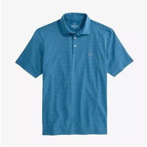 VINEYARD VINES Bradley Stripe Sankaty Men's Short Sleeve Golf Polo Shirt M